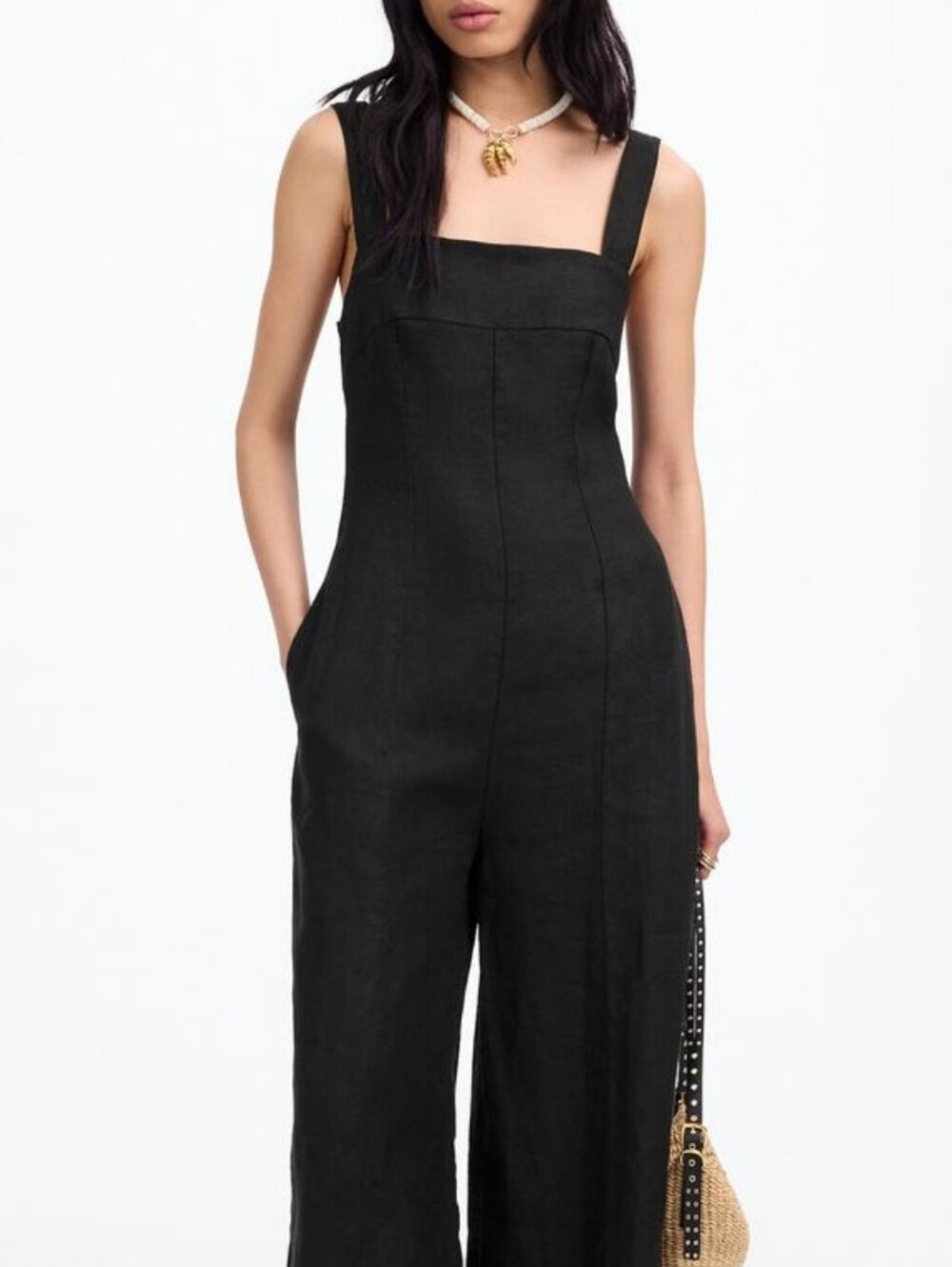 Madewell Wide Leg Black Modern Jumpsuit